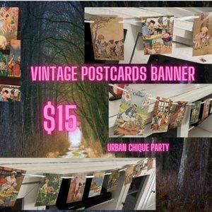 Cute vintage postcards banner